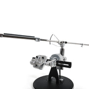 Small universal table scissors clamp mounted on K03, full size picture, 3/4 view