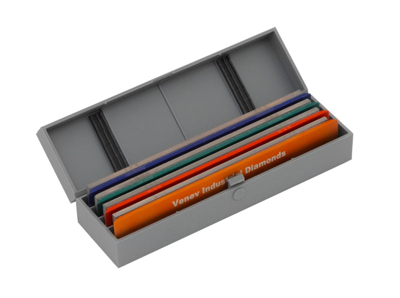 VID Set of 4 MS-1 diamond-coated anodized bars (150 x 25 x 7 x 3, copper-tin) in a box