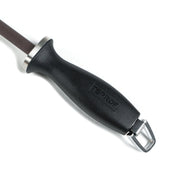 TSPROF honing rod's handle on white background, close-up view