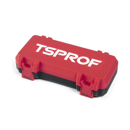 TSPROF plastic case for abrasives, white background