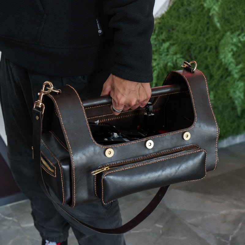 Tas Kulit Kustom TSPROF (Cokelat)