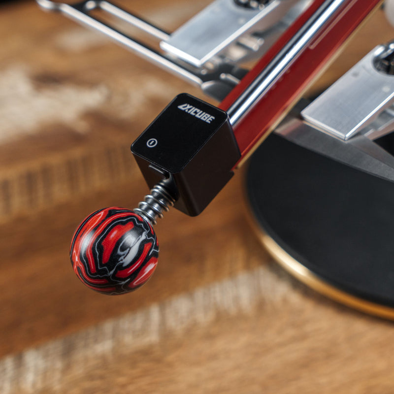 Pulpen Bola TSPROF, 8 mm, Serat Gila (Agate Merah)