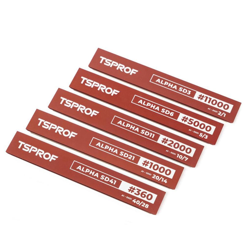 Set of diamond sharpening stones TSPROF Alpha SD41 - SD3 (5 pcs.)